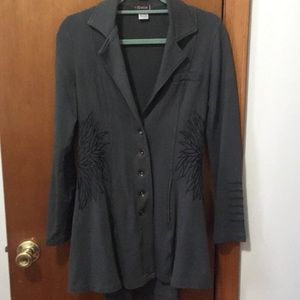 XCVI knit embroidered button front jacket